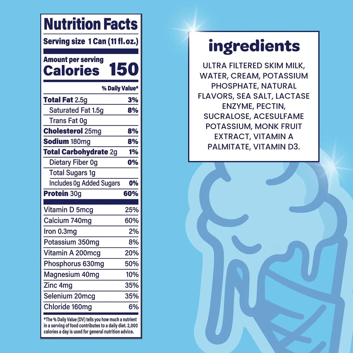 Nurri - 30g Protein Ultra Filtered Milk Shake – Vanilla - Lactose Free, Low Sugar, 150 Calories, 10 Vitamins and Minerals - 11 fl oz, 10 Cans (Pack of 2)