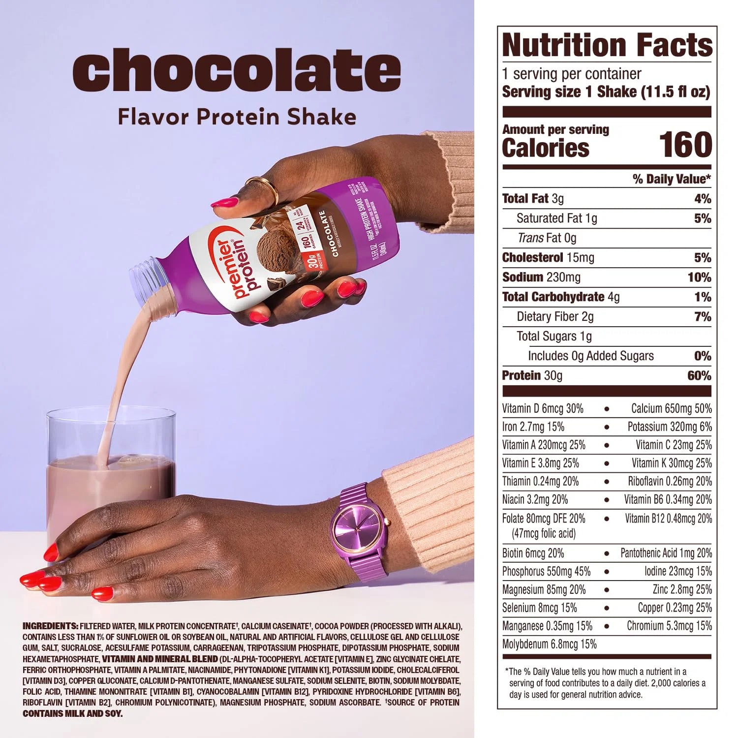 Premier Protein 30g High Protein Shake, Chocolate, 6 Pack