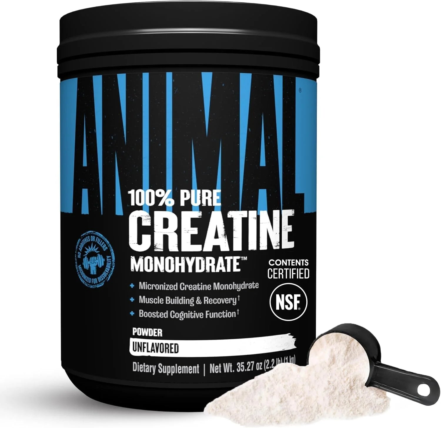 Animal Creatine Monoydrate Powder for Men & Women | Unflavored 1000g