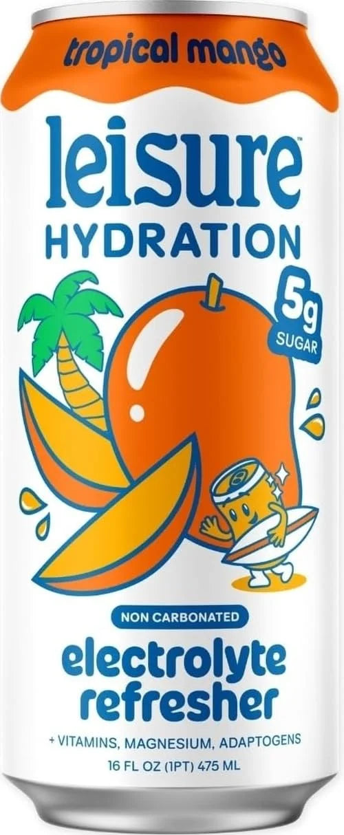 Leisure Hydration, Electrolyte Refresher Tropical Mango, 16 Fl Oz