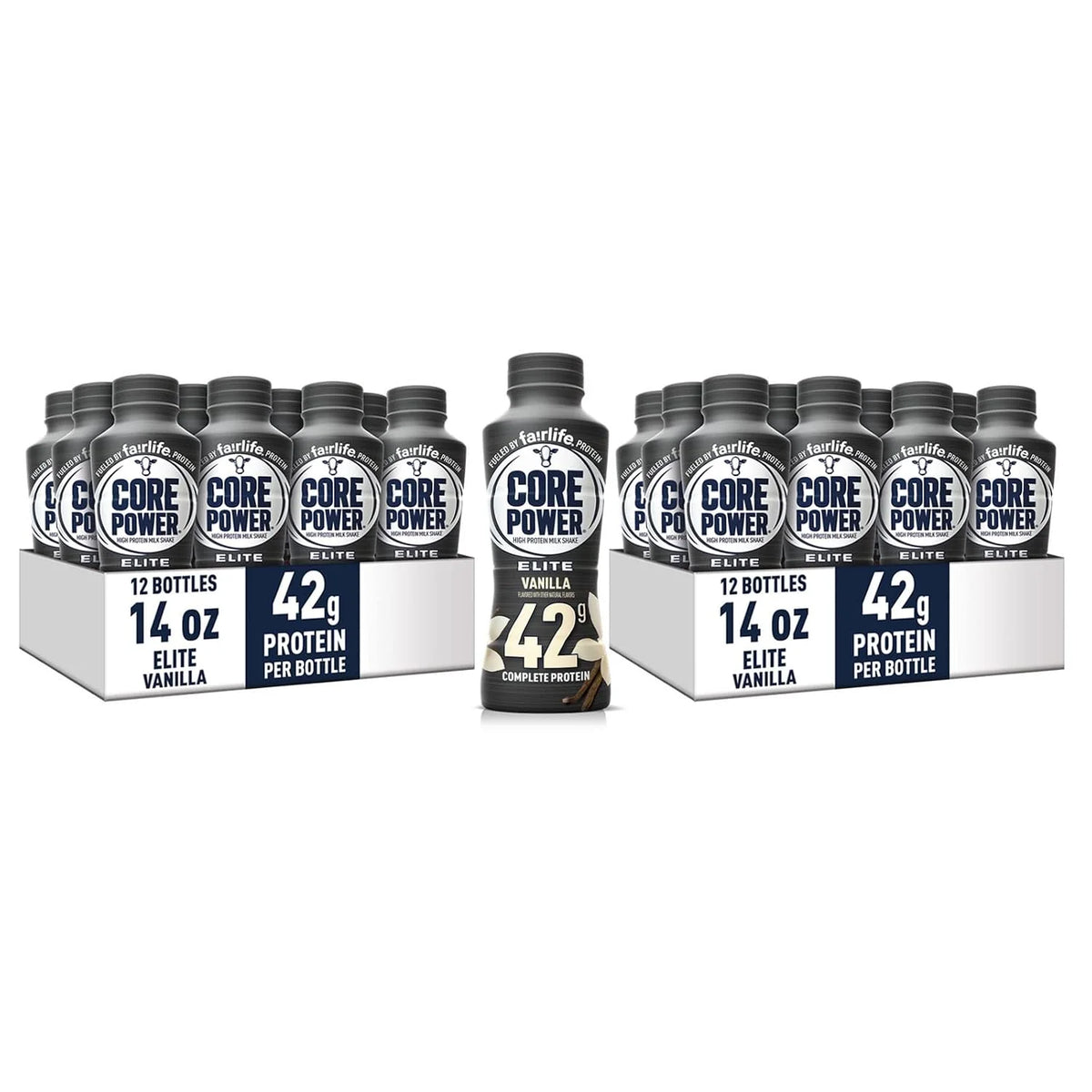 Fairlife Core Power Elite 42g High Protein Milk Shake, Ready To Drink for Workout Recovery, Vanilla, 14 Fl Oz (2 Packs of 12)